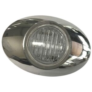 LED Light 12 Volt M3 Clear/Red With Chrome Surround