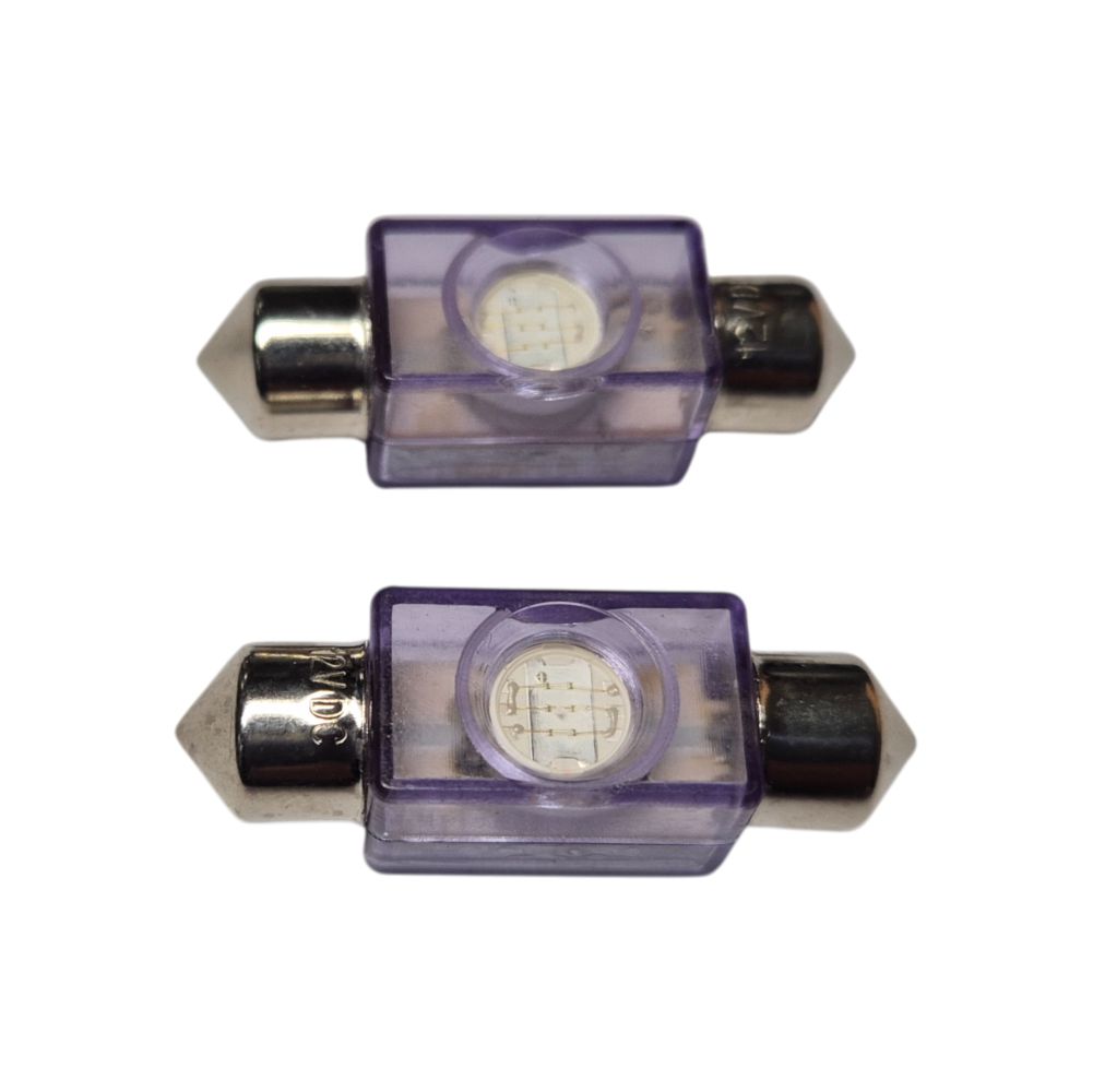 LED 12 Volt Festoon Pair Purple