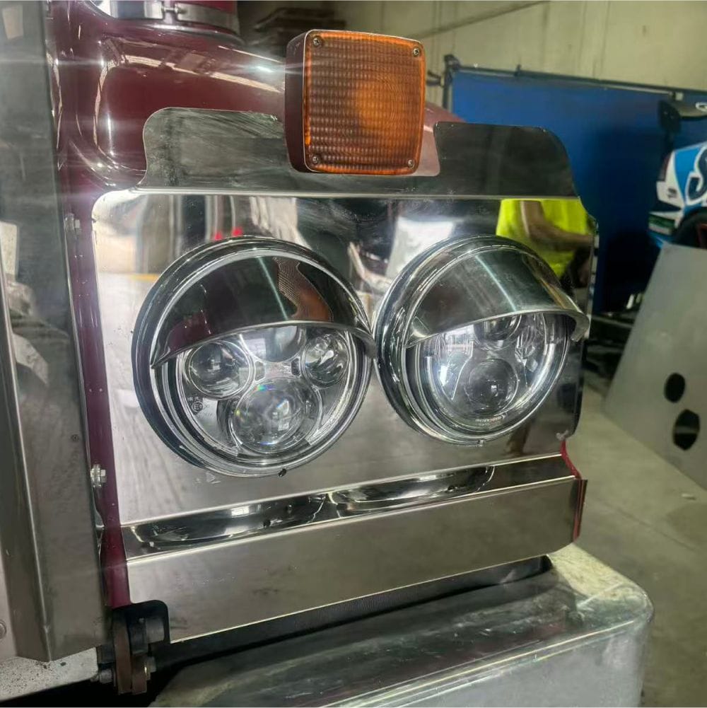 Stainless Steel Headlight Backings Long With Cut Out To Suit Kenworth T909 2025 Forward