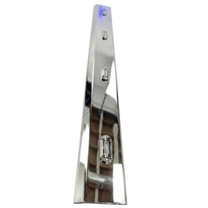 Stainless Steel Tank Skirt Round 1350MM 4 LED Clear/Amber Single To Suit Kenworth/Freightliner