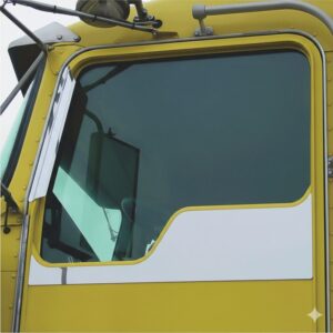 Kenworth Daylight Door Trim full plain stainless steel