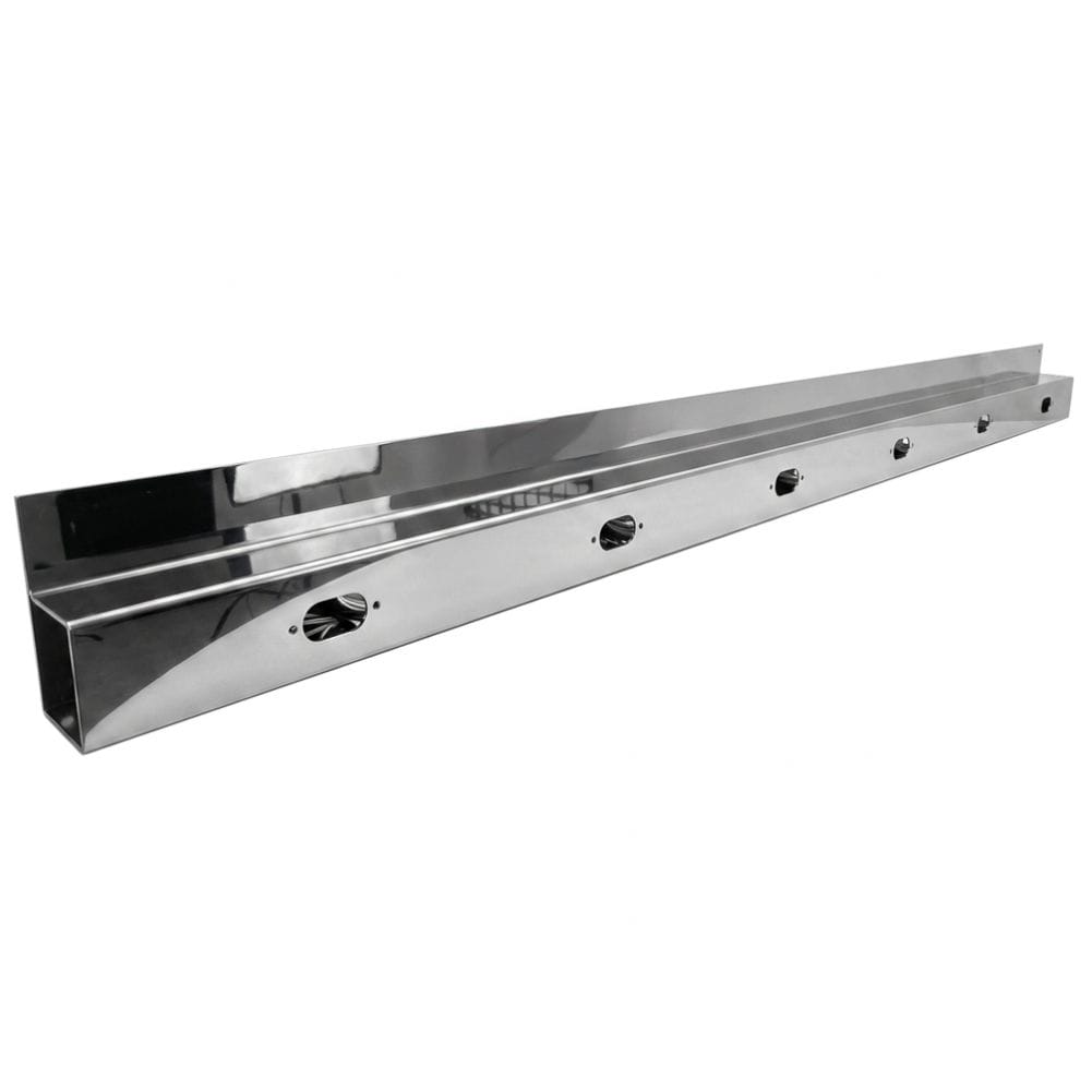 Kenworth Tank Skirt J bracket 1660mm 6 hole stainless steel
