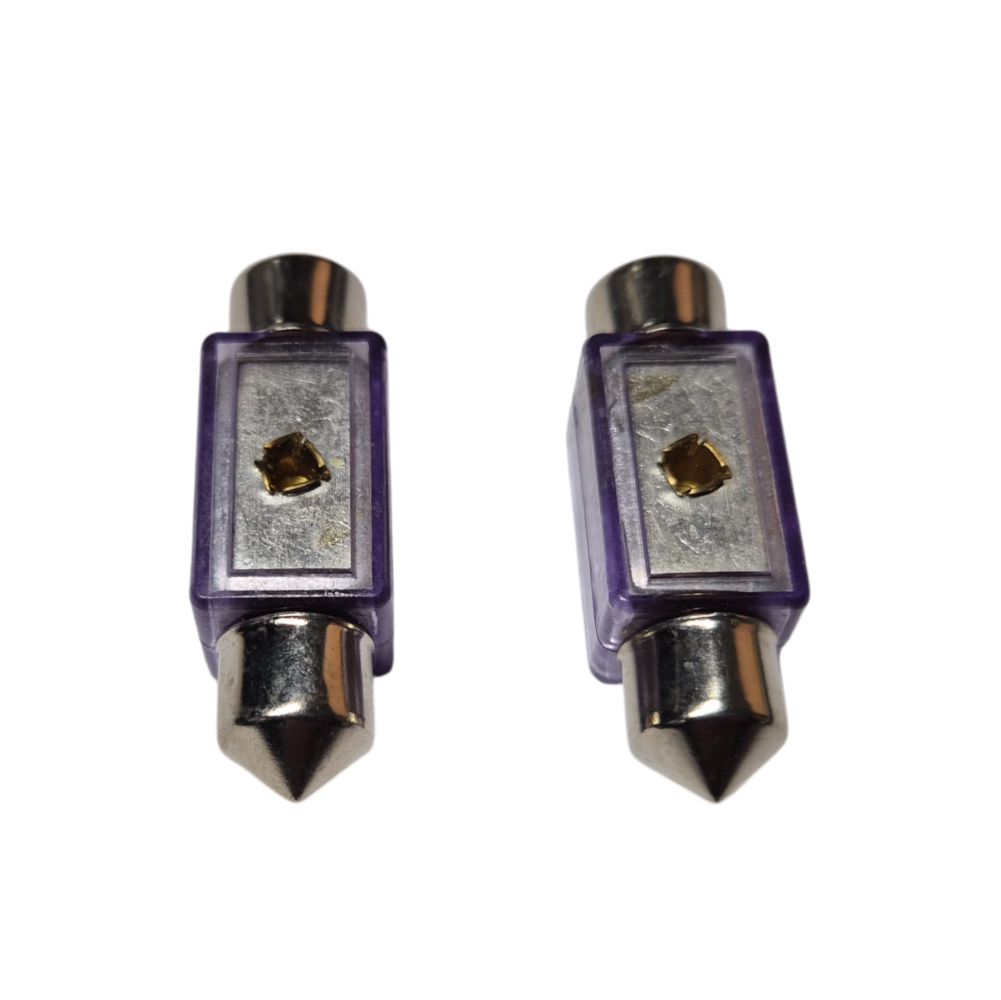 LED Festoon Pair Purple 12 volt truck festoon globes