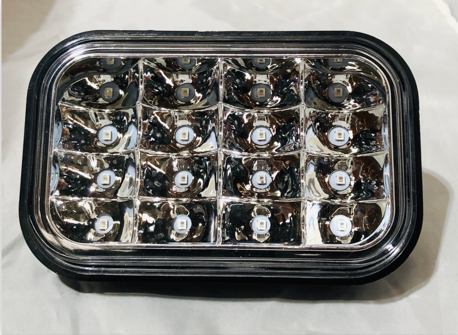 LED Multi Volt Rectangle Clear/Red Stop/Tail - Image 3