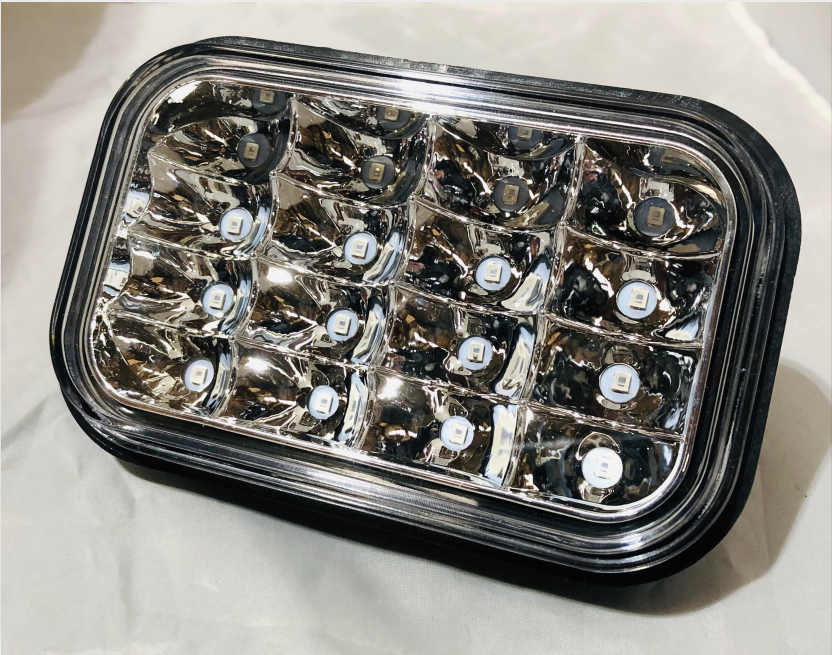 LED Multi Volt Rectangle Clear/Red Stop/Tail - Image 2