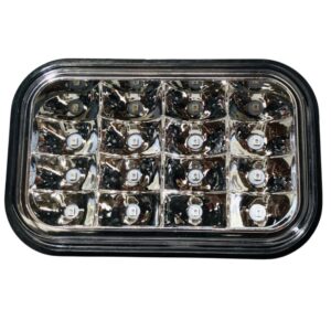 LED Multi Volt Rectangle Clear/Red Stop/Tail