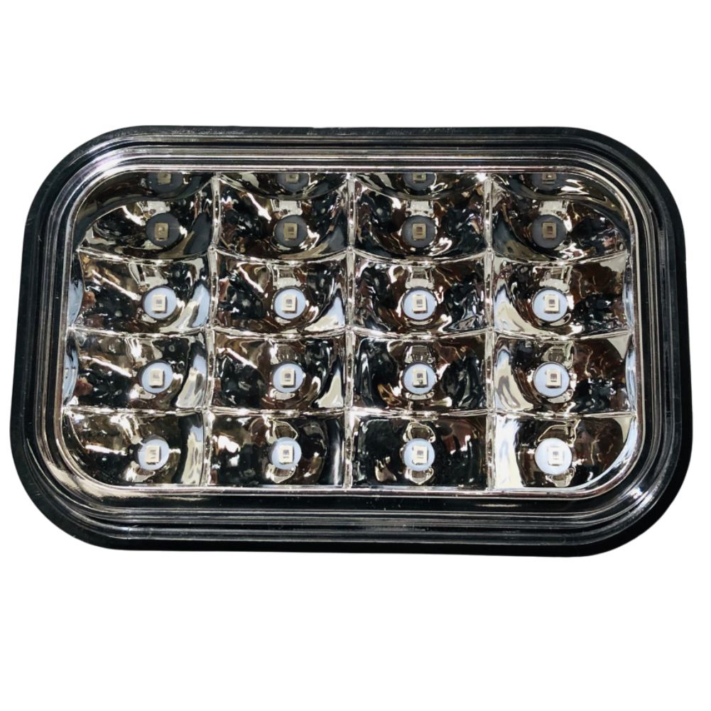 LED Multi Volt Rectangle Clear/Red Stop/Tail