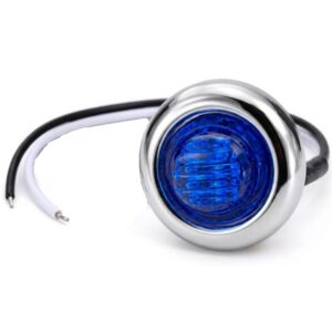 LED Multi-Volt Mini Button Blue Single