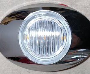 LED Light 12 Volt M3 Clear/Amber With Chrome Surround