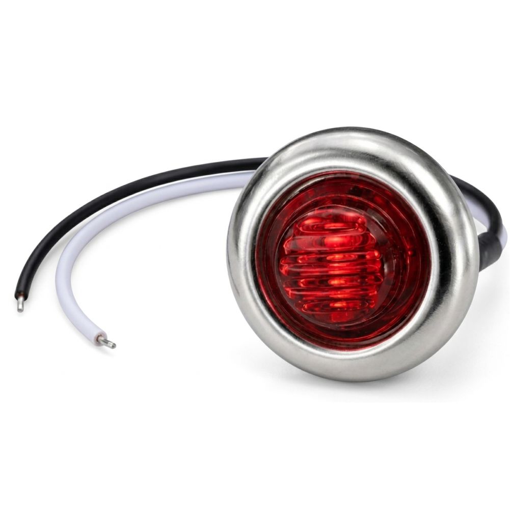 LED Multi-Volt Mini Button Red Single